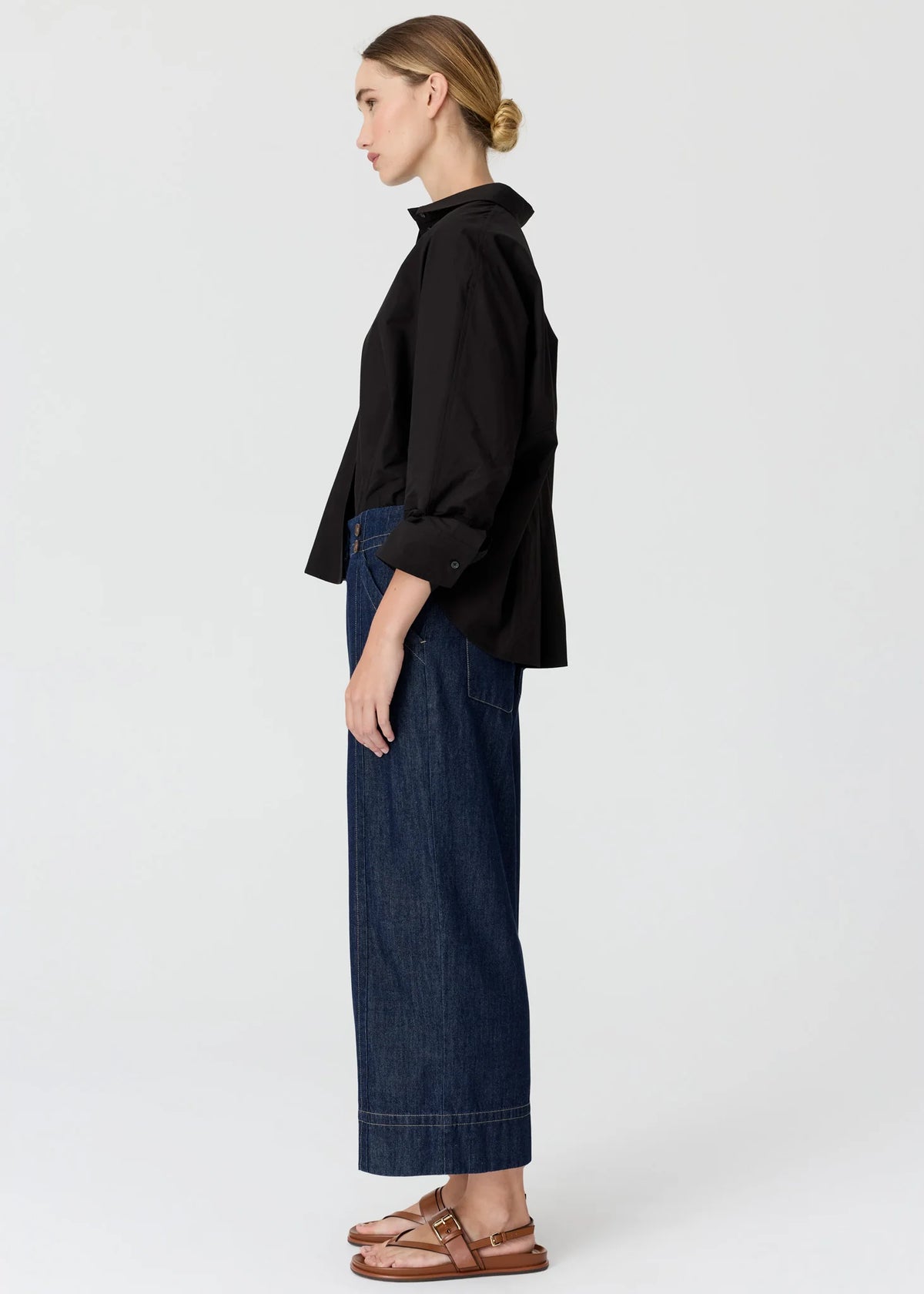 ANISE CROP PANT in Denim by Pol Clothing