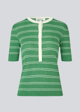 Pacifico MD SS Polo in Medium Green Stripe by Modstrom