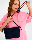PANAMA CROSSBODY BAG | Navy Plait - Darling & Domain