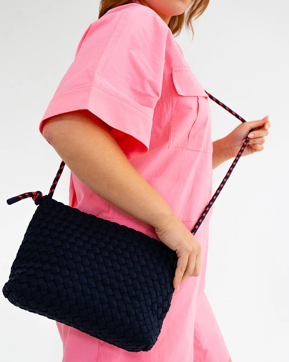 PANAMA CROSSBODY BAG | Navy Plait - Darling & Domain
