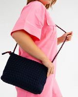 PANAMA CROSSBODY BAG | Navy Plait