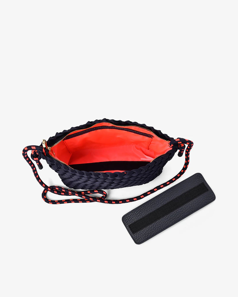 PANAMA CROSSBODY BAG | Navy Plait