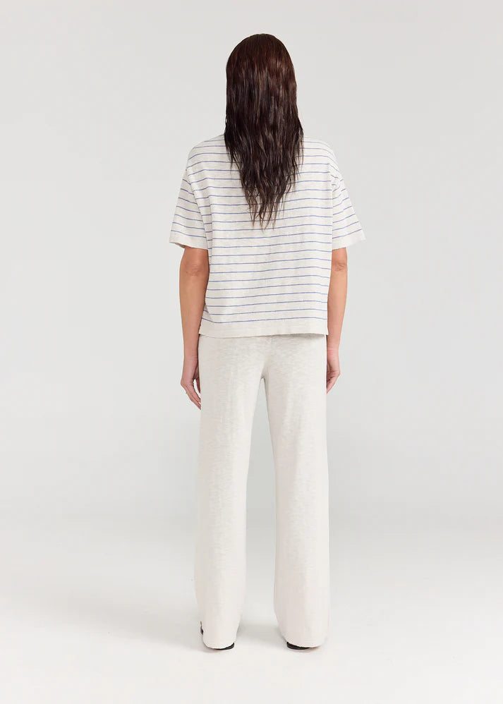 BOXY TEE | Stripe Seaglass