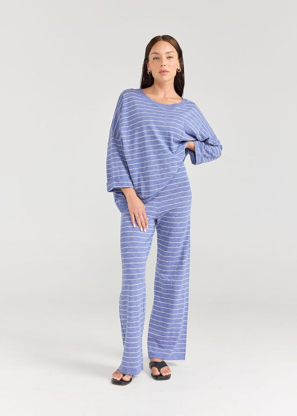 LINA TOP | Stripe Marine