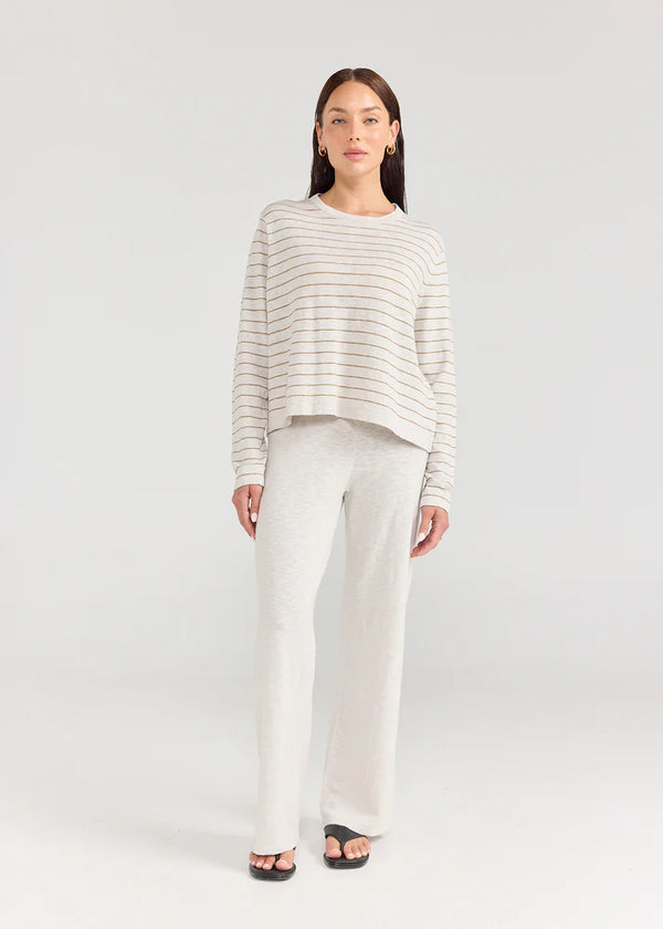 LONG SLEEVE TEE | Stripe Seaglass