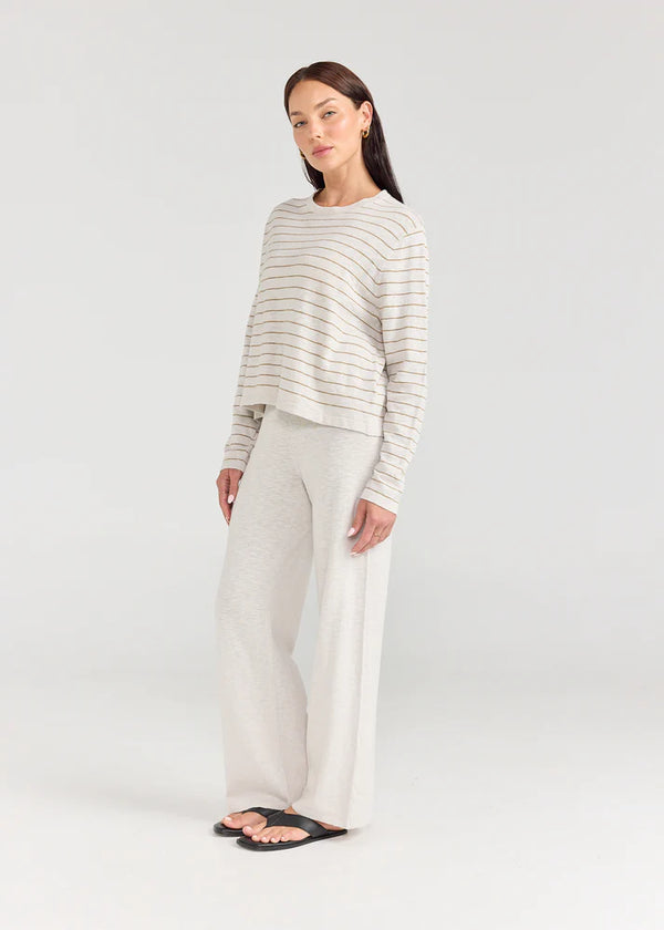LONG SLEEVE TEE | Stripe Seaglass