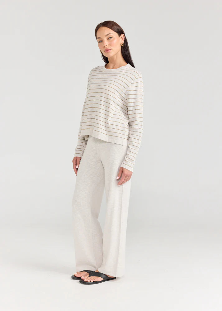 LONG SLEEVE TEE | Stripe Seaglass
