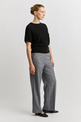 Pointelle Knit Dolman in Black by Toorallie