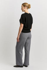 Pointelle Knit Dolman in Black by Toorallie