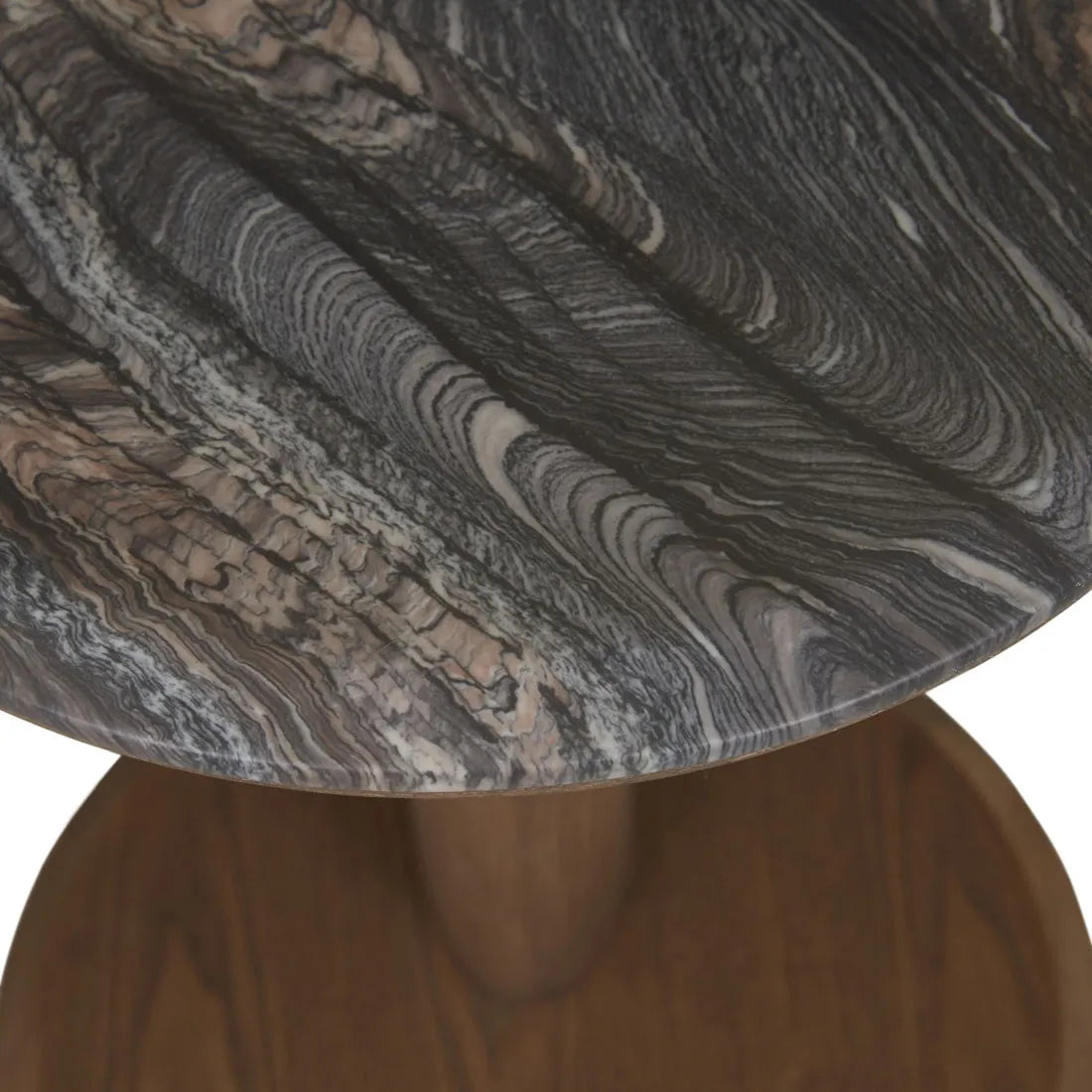 RUBY MARBLE SIDE TABLE in Storm Marble and Smoked Ash by GlobeWest at Darling & Domain