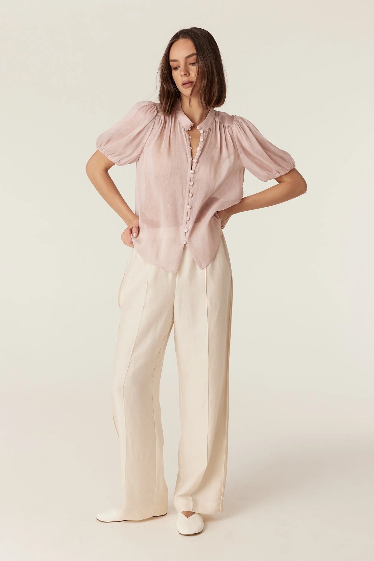 ROSIE BLOUSE in Pink by Cable Melbourne
