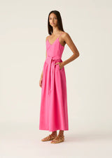 QUINN MIDI DRESS in Raspberry from MOS The Label