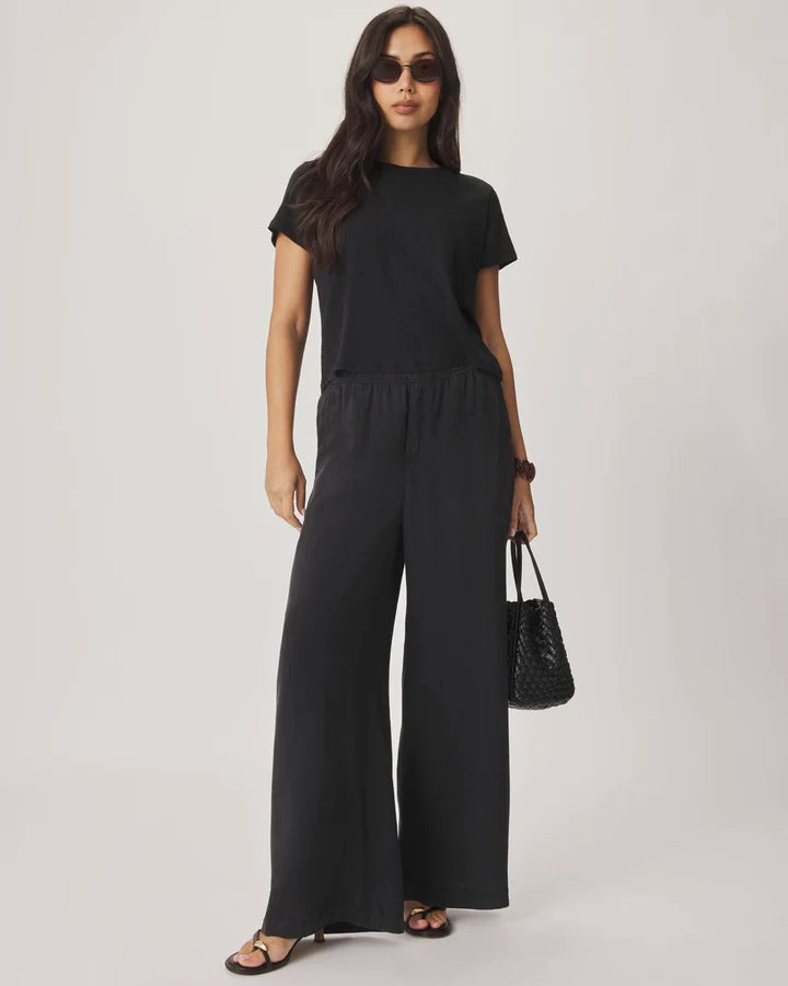 LOUISA SHORT SLEEVE TEE in Black by Splendid