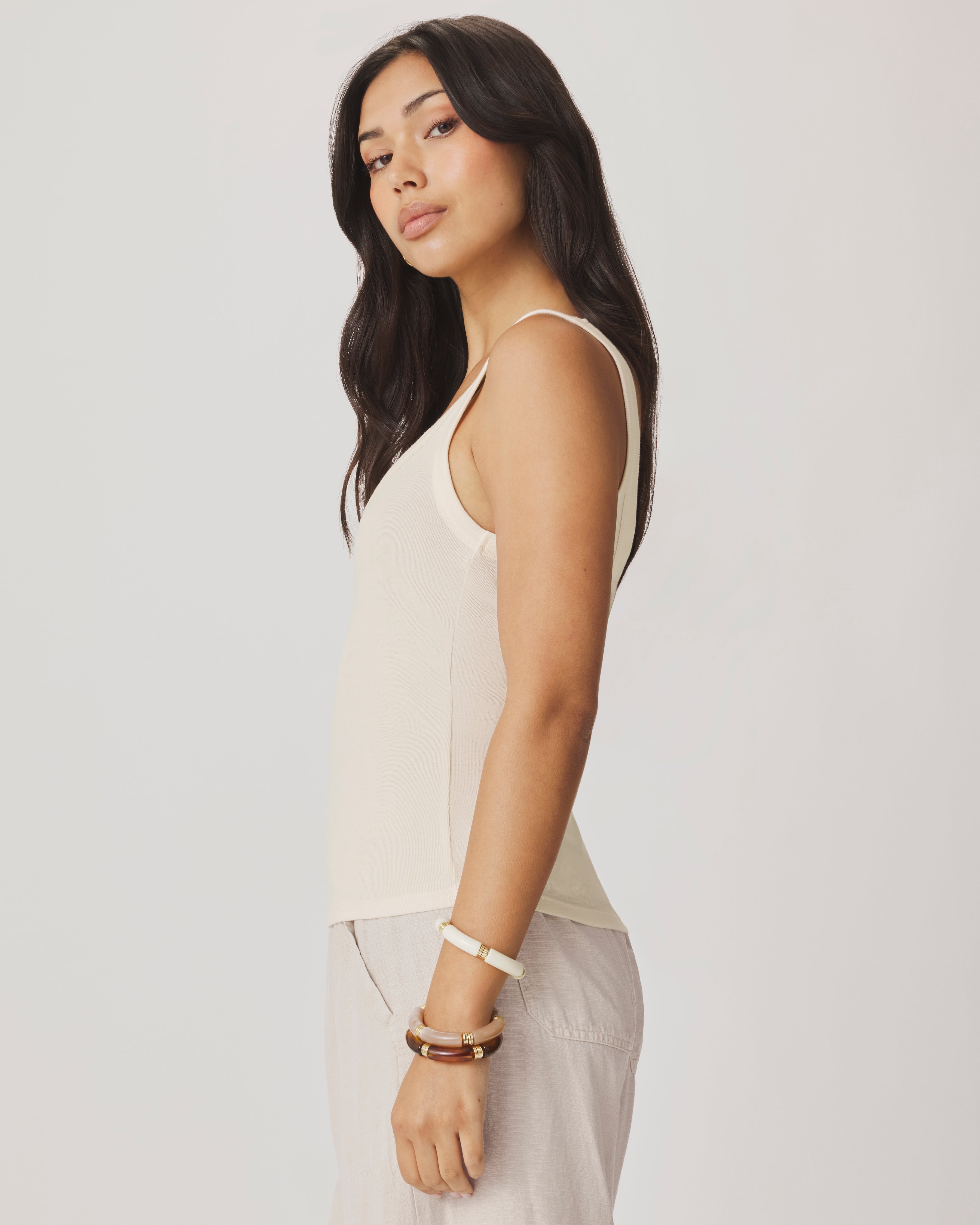 JOSIE TANK in White by Splendid