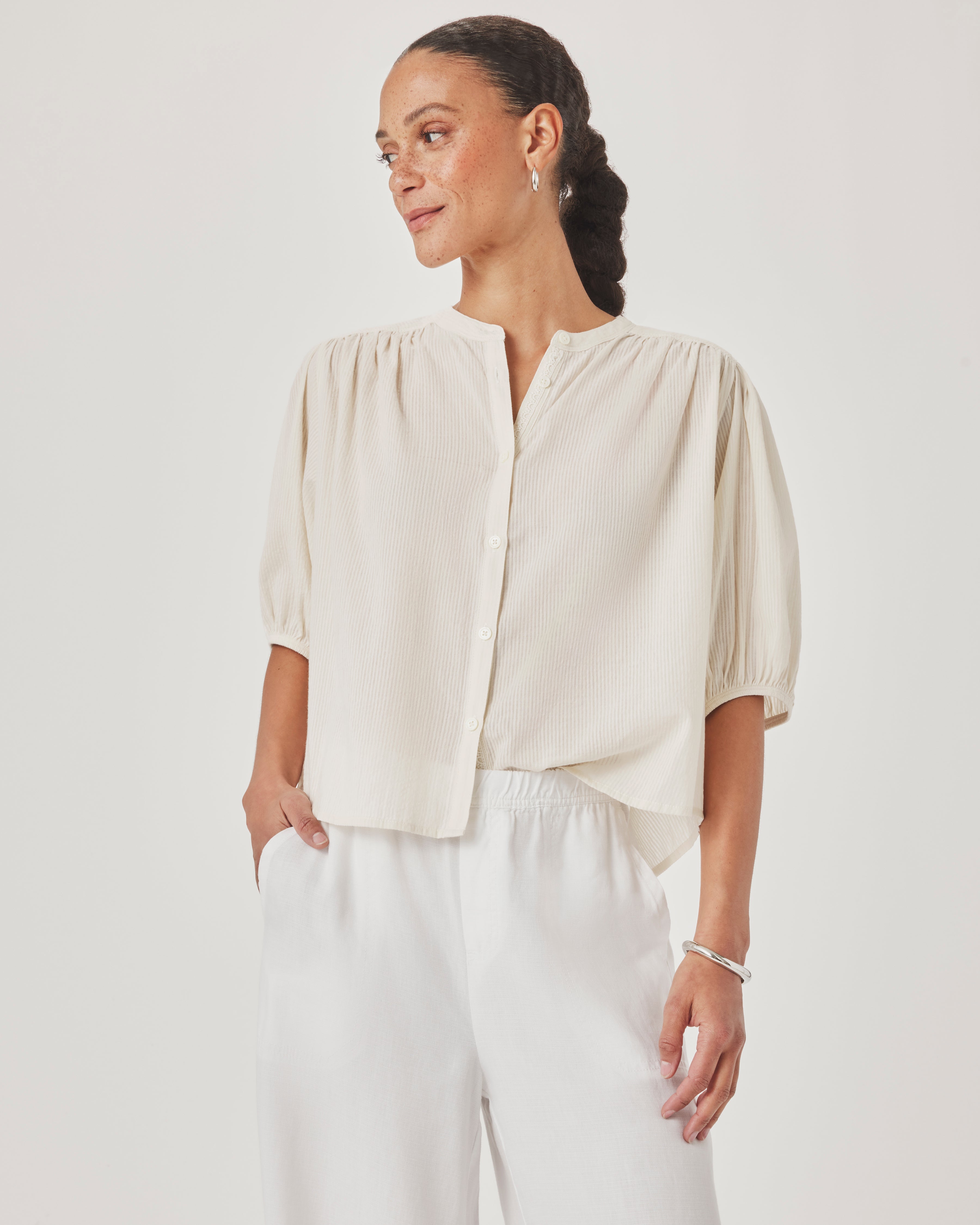 MADELYN BLOUSE in Antique Pearl by Splendid