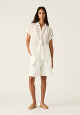 ALESSIA TUNIC SHIRT in White from MOS The Label