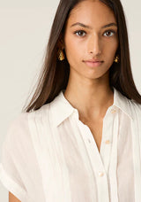 ALESSIA TUNIC SHIRT in White from MOS The Label