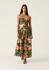 HARPER STRAPLESS DRESS in Harper Print from MOS The Label