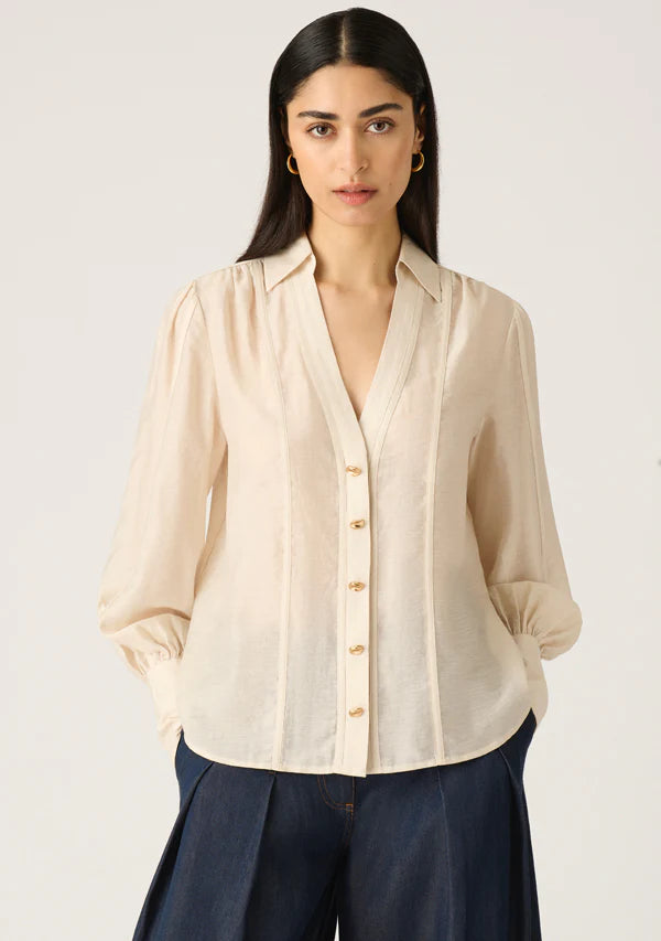 ASTRA BLOUSE in Pearl from MOS The Label