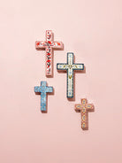 SAMIRA SMALL CROSS in Blue Lotus by Jones & Co
