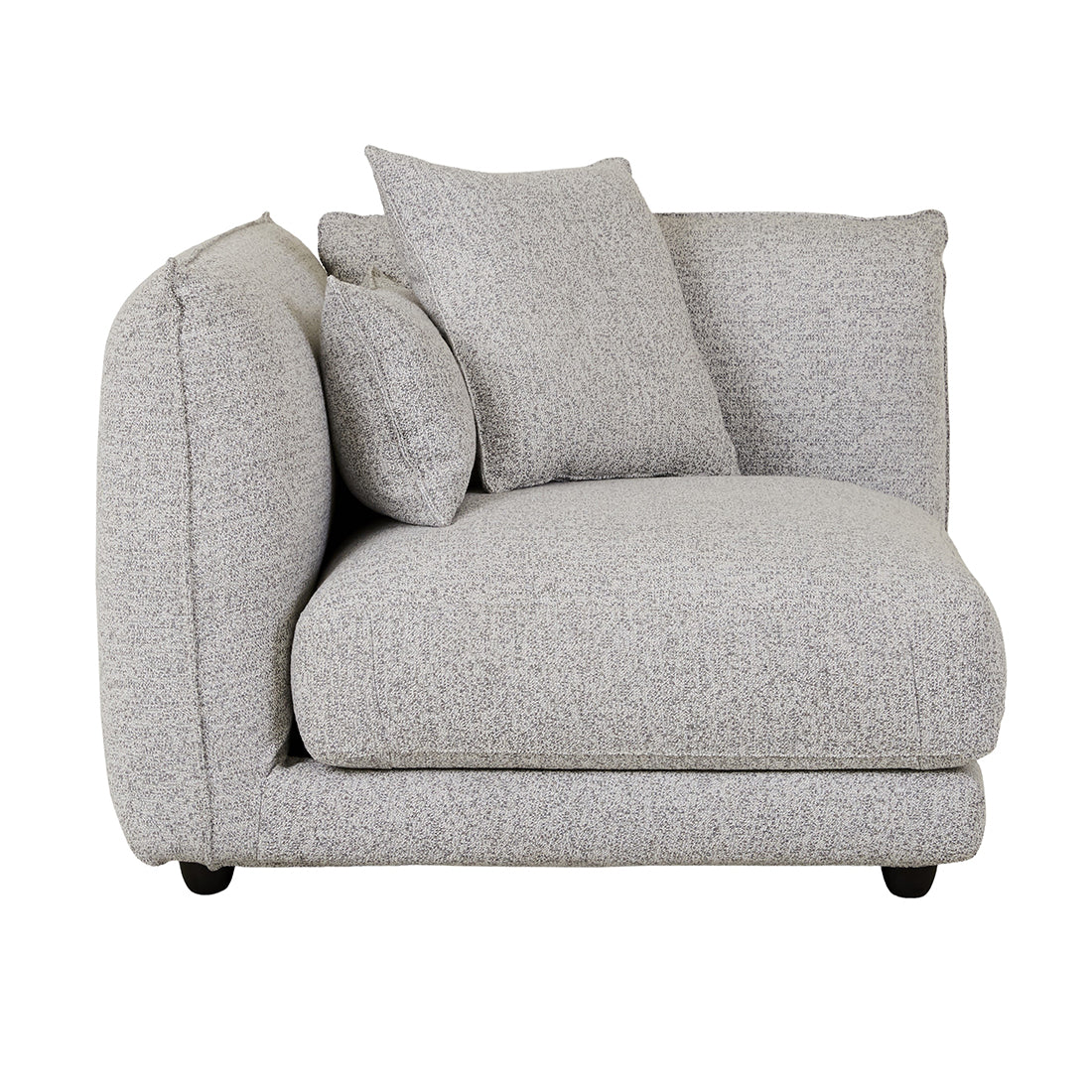FELIX CREST 1 SEATER LEFT CORNER SOFA in Cloud Speckle by GlobeWest at Darling & Domain