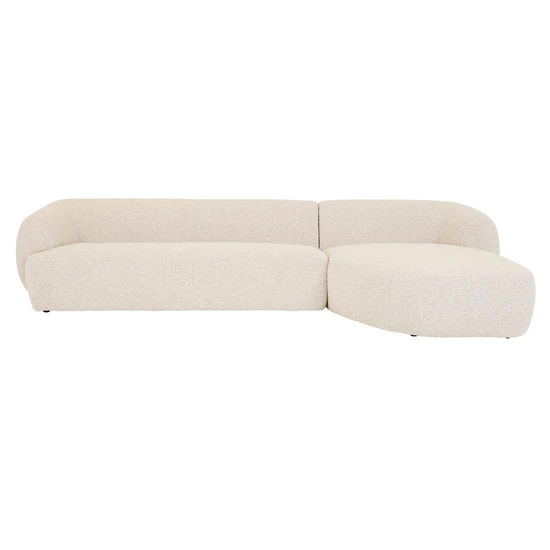 MADRID SLOPE RIGHT CHAISE SOFA SET in Grey Specle Boucle by GlobeWest at Darling and Domain