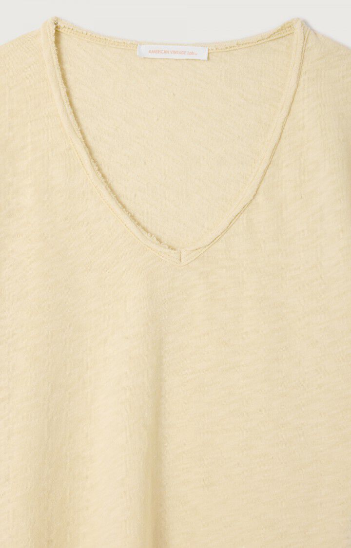 SONOMA SHORT SLEEVE V NECK TEE SON02AG in Vintage Vanilla by American Vintage