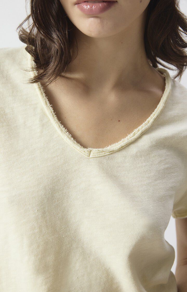 SONOMA SHORT SLEEVE V NECK TEE SON02AG in Vintage Vanilla by American Vintage