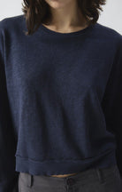 SONOMA LONG SLEEVE TEE SON02IG in Navy Blue by American Vintage