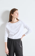 SONOMA LONG SLEEVE TEE SON31G in White by American Vintage