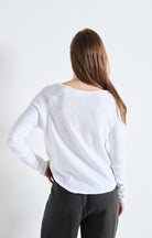 SONOMA LONG SLEEVE TEE SON31G in White by American Vintage