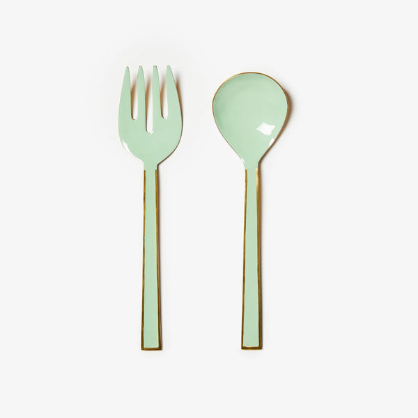 ENAMEL SALAD SERVER in Mint from Bonnie and Neil