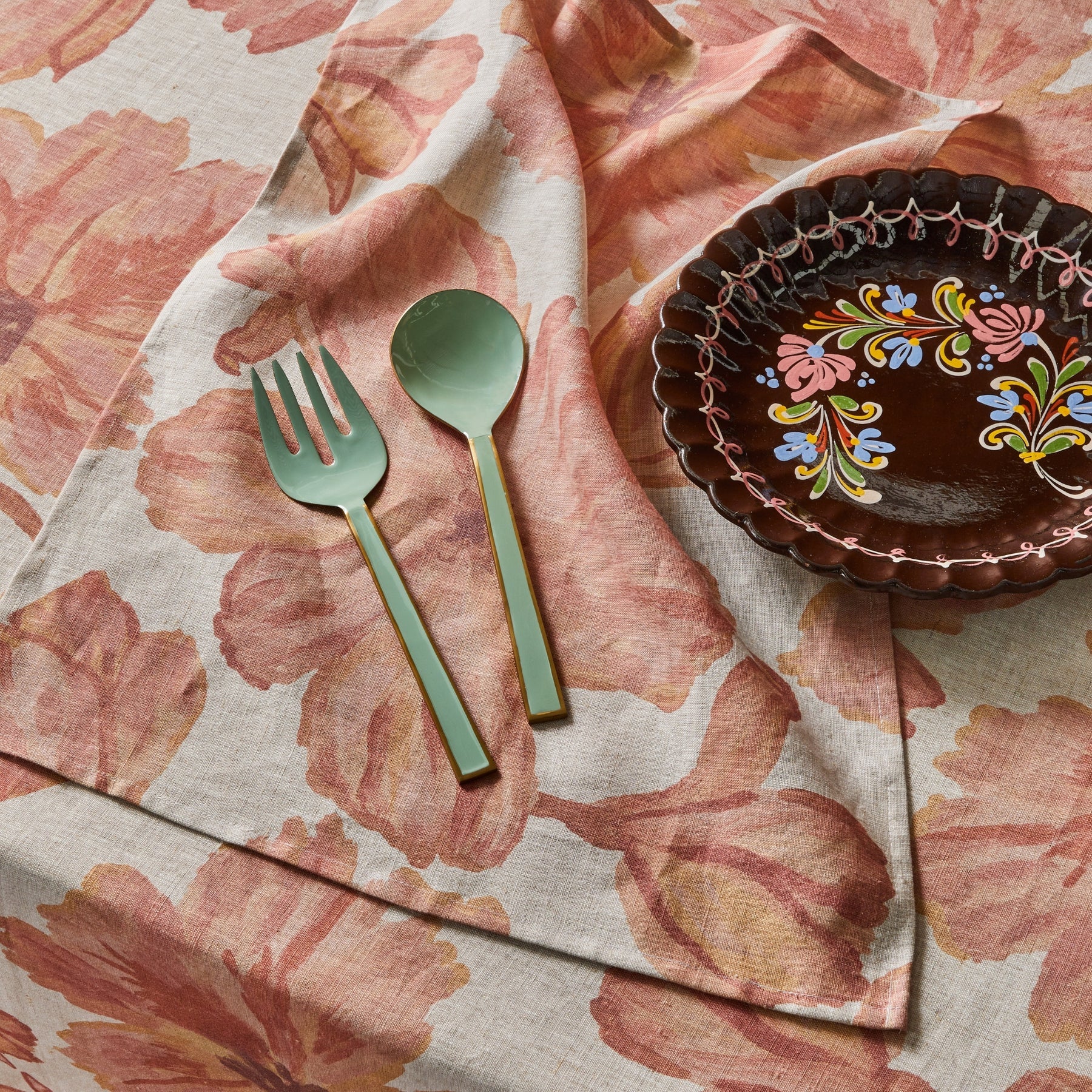 ENAMEL SALAD SERVER in Mint from Bonnie and Neil