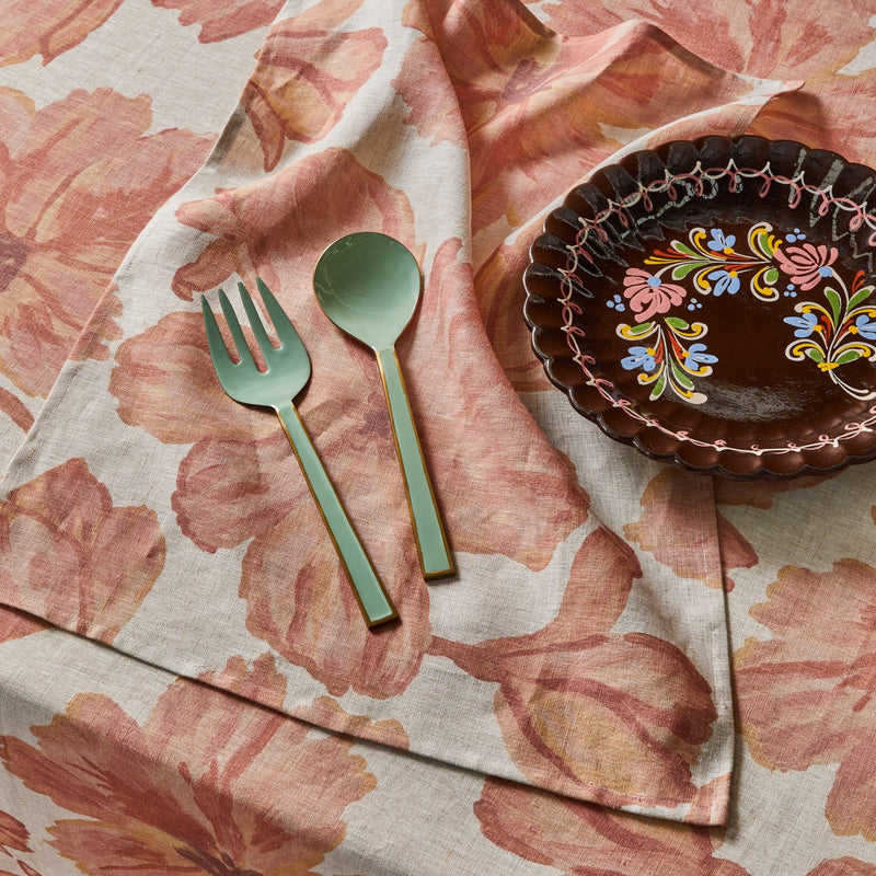 ENAMEL SALAD SERVER in Mint from Bonnie and Neil