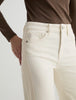 SAIGE WIDE LEG JEAN in Powder Ecru by AG Jeans