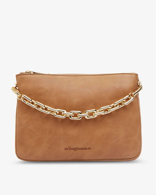 SAMANTHA CROSSBODY BAG in Vintage Tan by ARLINGTON MILNE