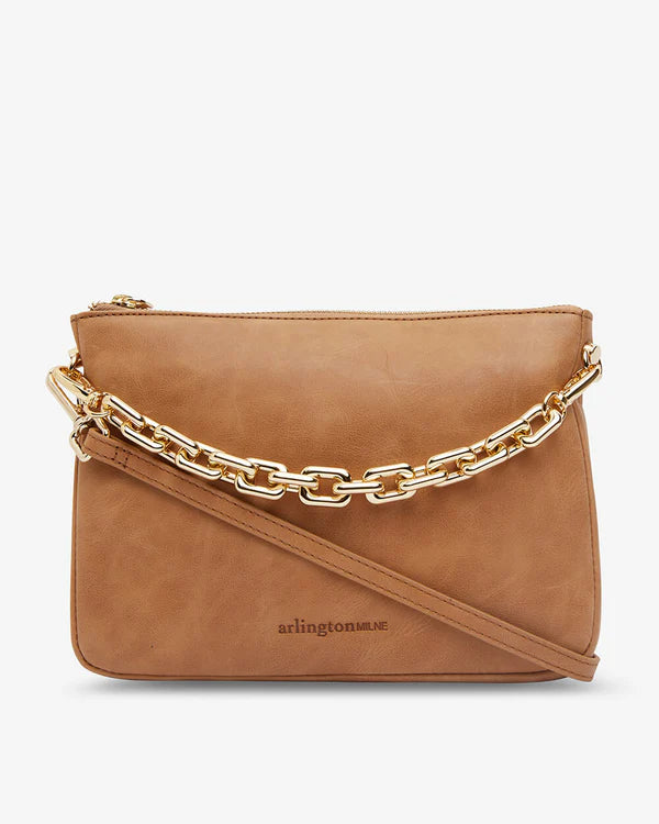 SAMANTHA CROSSBODY BAG in Vintage Tan by ARLINGTON MILNE