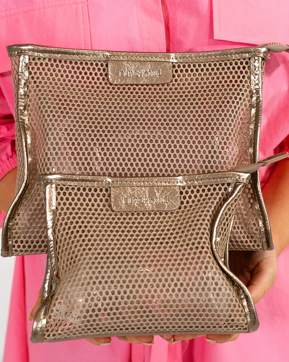 SANTORINI CASE SMALL | Taupe Mesh - Darling & Domain