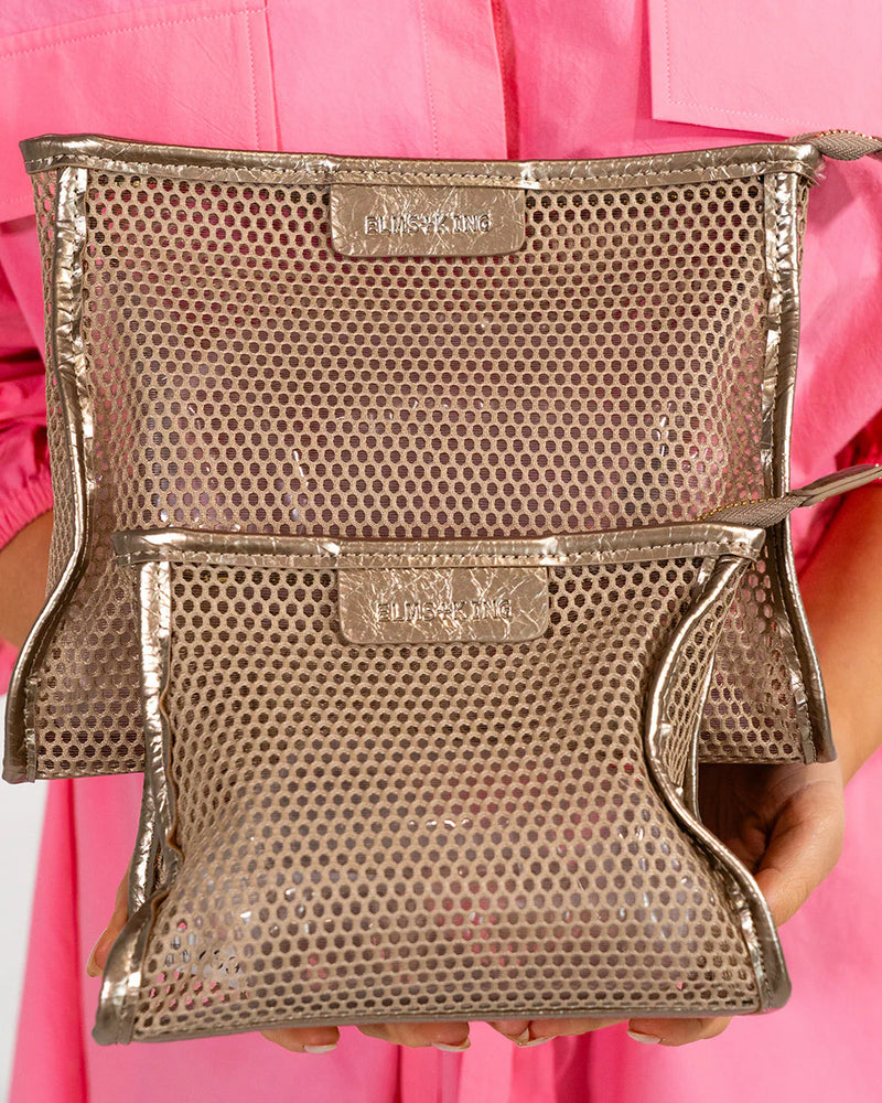 SANTORINI CASE SMALL | Taupe Mesh