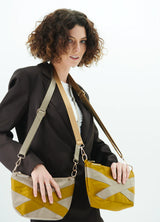 COVE PETITE BAG in Gold x Mushroom print from murph&murph