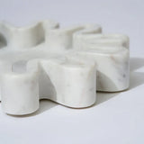 MARBLE ROUND SQUIGGLE CATCHALL in White Marle from Marmoset Found