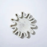 MARBLE ROUND SQUIGGLE CATCHALL in White Marle from Marmoset Found