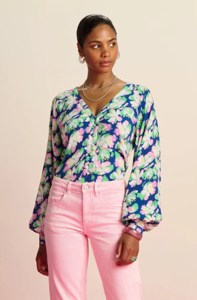 POM TOP in Lillies Blue from POM Amsterdam