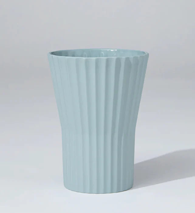 ATHENA RIPPLE VASE in Light Blue from Marmoset Found