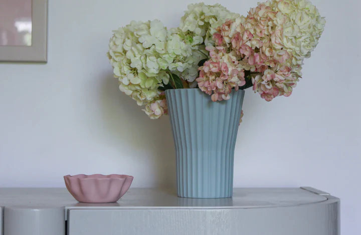 ATHENA RIPPLE VASE in Light Blue from Marmoset Found