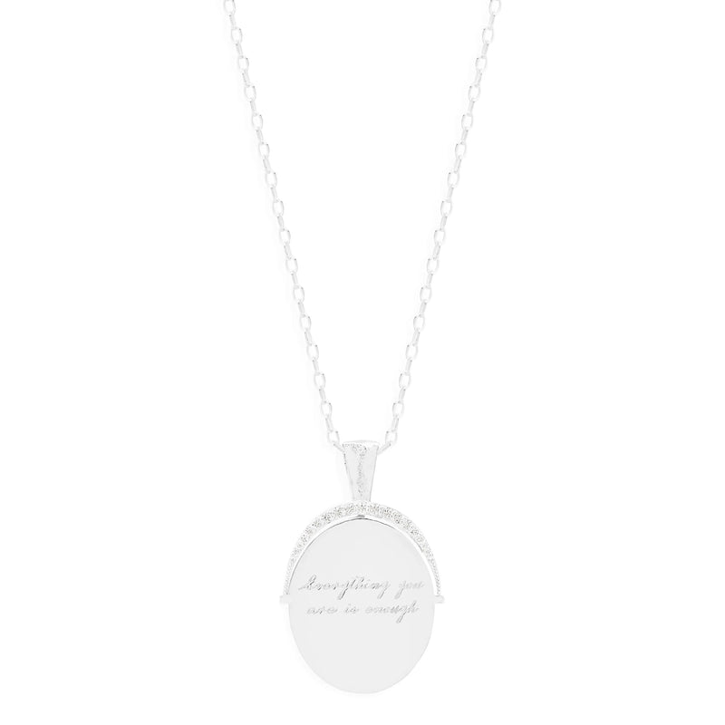 EVERYTHING YOU ARE IS ENOUGH SMALL NECKLACE in Silver from By Charlotte