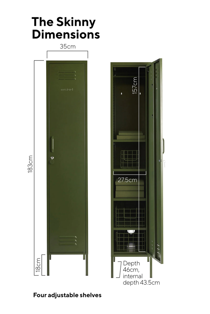 The Skinny Locker in Olive by MUSTARD MADE