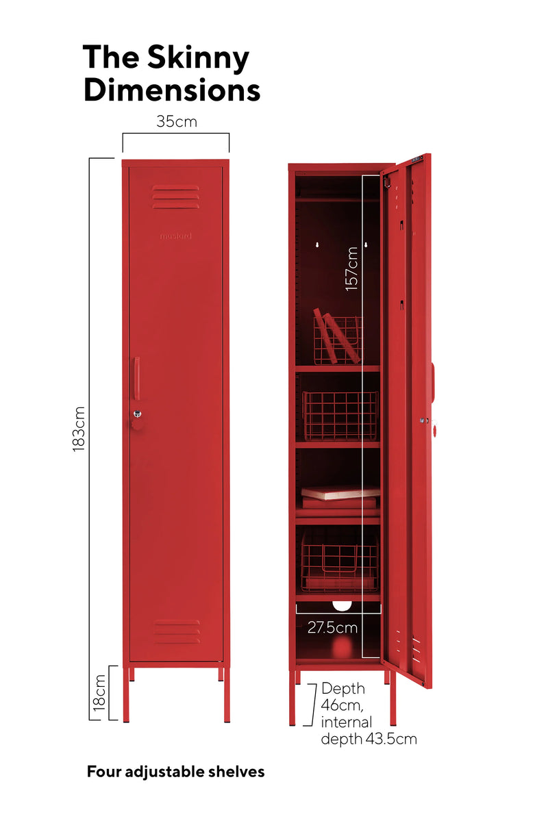 The Skinny Locker in Poppy by MUSTARD MADE