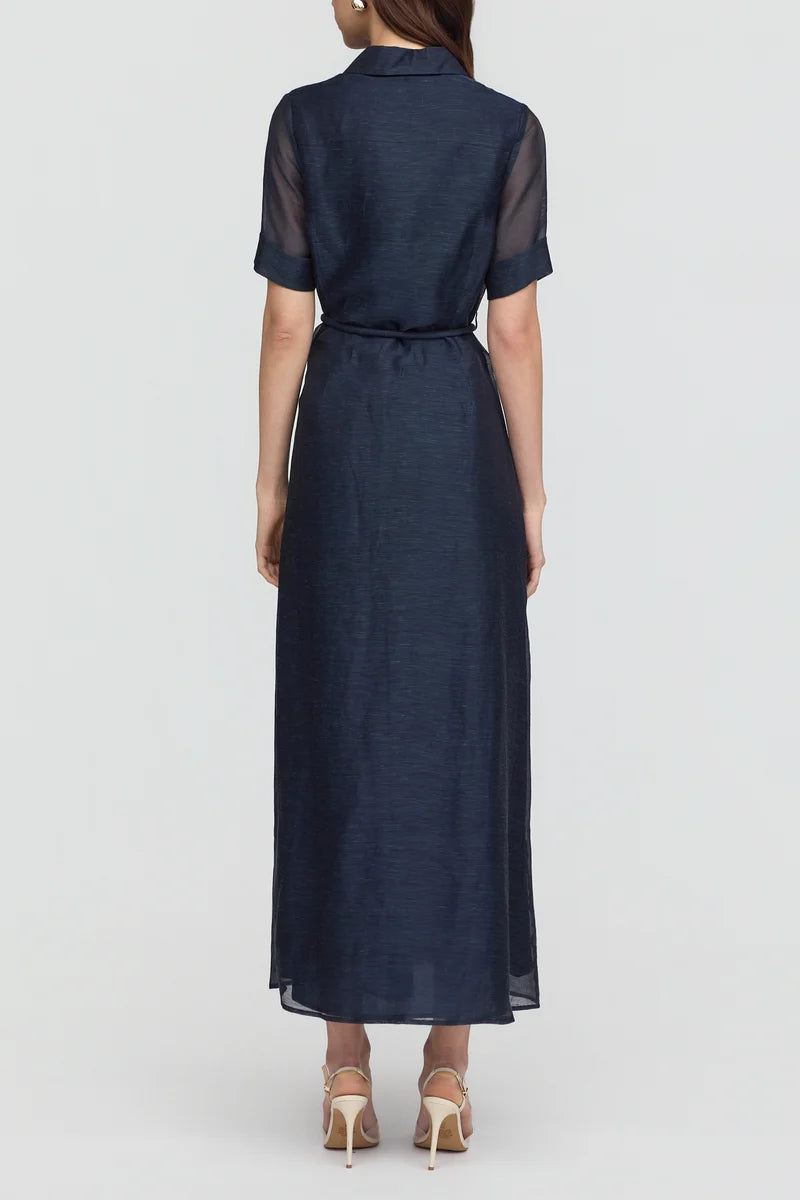 INA MAXI SHIRT DRESS in Midnight Sky from Sofia Irina