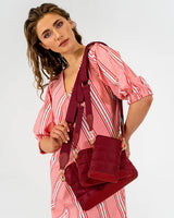 SOHO CROSSBODY BAG in Burgundy by Elms and King